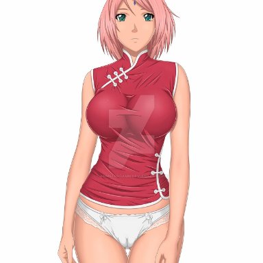 1girls, ammsterdamn, big breasts, boruto: naruto next generations, breasts, cameltoe, curvy, curvy figure, deviantart, facial mark, female, female only, forehead mark, green eyes, hairband