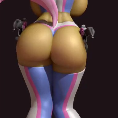 3d, 3d animation, animated, anthro, ass, ass focus, ass shake, big ass, big breasts, big butt, bimbo, boobs, boots, bubble ass, bubble butt