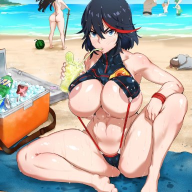 bursting breasts, cute, gigantic ass, huge ass, huge breasts, kill la kill, kiryuuin satsuki, matoi ryuuko, tagme