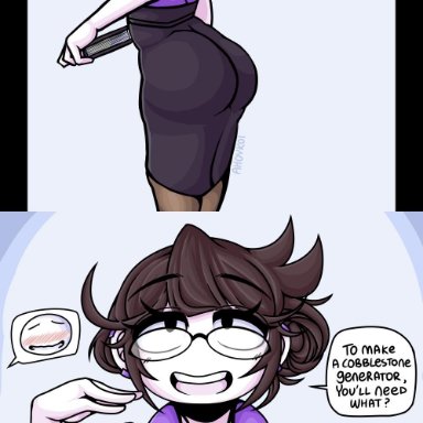 ahoykoi, before sex, breasts, brown hair, collared shirt, glasses, jaiden, jaiden animations, koianimations, purple shirt, tagme, teacher, teacher and student, youtube, youtuber