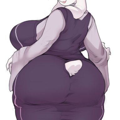 1girls, anthro, ass, big ass, blush, cherrikissu, eye contact, female, horns, huge ass, huge breasts, humanoid, large ass, large breasts, looking at viewer