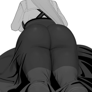 1girl, ass, big ass, big butt, bubble ass, bubble butt, butt, curvy, dat ass, dress, fat ass, female, female only, hakuto7u, huge ass