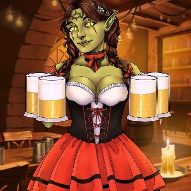 beer, german, Hishsha, oktoberfest, orc female, original character, Orsa gro Azar
