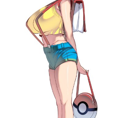 big breasts, blue eyes, female, female only, huge breasts, human only, kasumi (pokemon), large breasts, legs, looking at viewer, masao, nintendo, orange hair, pokemon, pokemon rgby