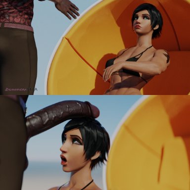 bbc, blender, dark-skinned male, huge cock, instant loss 2koma, overwatch, penis awe, pharah, salamandraninja