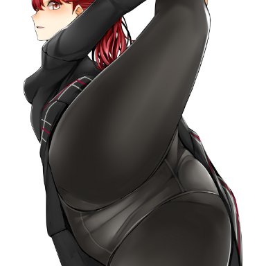 female, female only, kasumi yoshizawa, leggings, nemu (nebusokugimi), panties, persona, persona 5, persona 5 royal, school uniform, sumire yoshizawa, upskirt