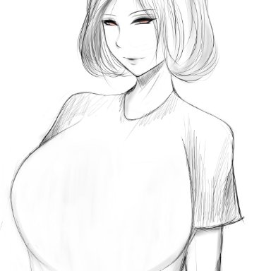 big boobs, big breasts, milf, Shiki1, sketch