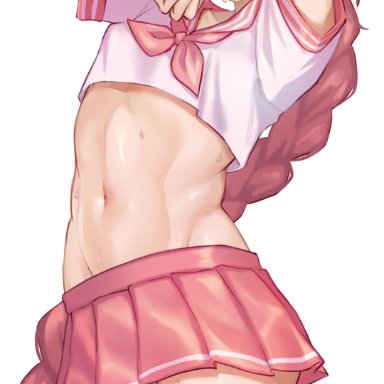 :p, 1boy, absurd res, androgynous, astolfo (fate), braided hair, canon crossdressing, crossdressing, eye contact, fate (series), fate/apocrypha, fate/grand order, femboy, flat chest, girly