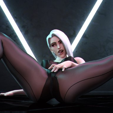 :p, 1girls, 3d, american, ashe, ashe (overwatch), blizzard entertainment, eyelashes, eyeshadow, feet, female, foot fetish, inviting to sex, legs, light skin