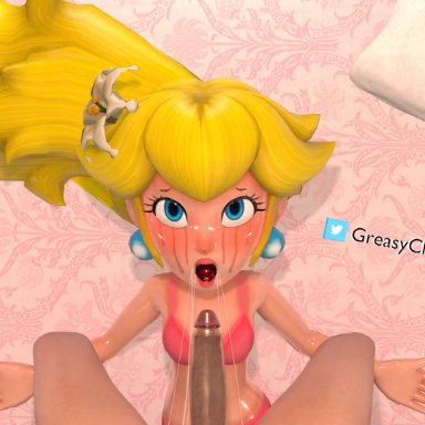 1boy, 1girls, 2020, 3d, animated, blender, blonde hair, blowjob, blue eyes, choking, crying, deep penetration, deepthroat, deepthroat holder, deepthroat no hands