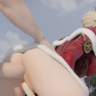 3d, anal, anal penetration, angela ziegler, animated, big ass, blender, blizzard entertainment, blonde, blonde hair, blue eyes, bubble butt, christmas, christmas outfit, dildo