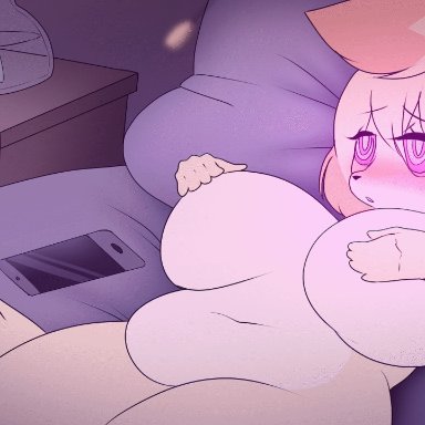 1girls, 2020, absurd res, animal crossing, animated, anthro, anus, ass, bed, bedroom, big ass, big breasts, blush, breast grab, breasts