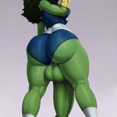 1futa, ass, backsack, balls, cum, cum pool, dandypixelmoto, dickgirl, futa only, futanari, huge ass, huge cock, hulk (series), jennifer walters, marvel