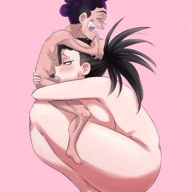 areolae, big breasts, black hair, breasts, busty, female, hourglass figure, huge breasts, karmaniac, large breasts, larger female, long hair, male, minoru mineta, momo yaoyorozu