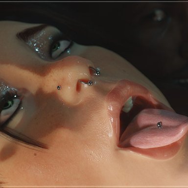 3d, ahegao, ahegao face, bifrost3d, choking, ear piercing, interracial, interracial sex, lara croft, maledom, nose piercing, piercings, tomb raider, tongue, tongue out