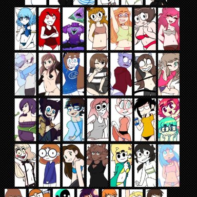 absurd res, amyrightmeow, animal humanoid, animation meme community, annie (stariaat), anthro, anthrofied, aphmau (youtuber), armpits, ass, bannerguy, beverage, big breasts, black border, black eyes