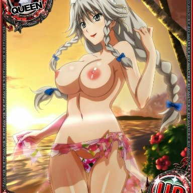 1girl, female, grayfia lucifuge, high school dxd, pechos grandes, thicc