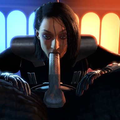 1boy, 1girls, 3d, animated, balls, black hair, breasts, cape, clothed, clothed female, clothed male, clothed sex, dark skin, dark-skinned female, darth vader