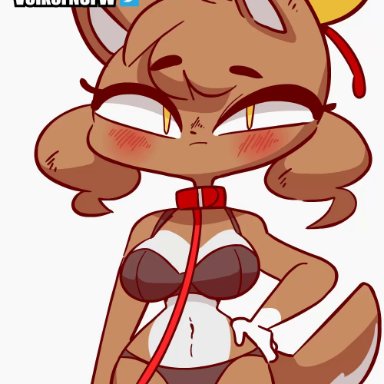 blush, collar, colored, cum in pussy, cum inside, dialogue, diives, leash, oc, reverse cowgirl position, sound, sweatdrop, tagme, video