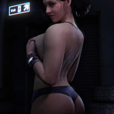 3d, ass, big breasts, bracelet, breasts, brown hair, busty, butt, claire russell, curvaceous, curvy, cyberpunk, cyberpunk 2077, female, female focus