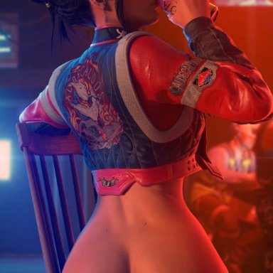 1girls, 3d, ass, big ass, blender, cyberpunk 2077, female, female only, forceballfx, panam palmer