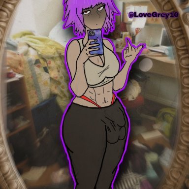 bulge, futanari, huge cock, LoveGrey10, original character, package, selfie