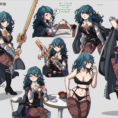 1girls, big breasts, blood, blood on face, bloody weapon, blue eyes, blush, boots, bra, breasts, byleth (female), byleth (fire emblem), byleth (fire emblem) (female), closed eyes, cup