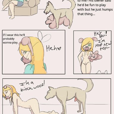 canine, dog cum, domestic dog, gay, kittyodic (artist), naked, trap, zoophilia