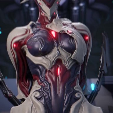 1boy, 1girls, 3d, animated, blender, cowgirl position, female, fiishdude, garuda (warframe), girl on top, glowing pussy, human on humanoid, human penetrating, humanoid, male