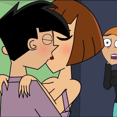 age difference, animated, ass grab, bouncing breasts, breast sucking, creampie, danny phantom, exhibitionism, incest, jazz fenton, leg lift, leg up, madeline fenton, mature female, milf