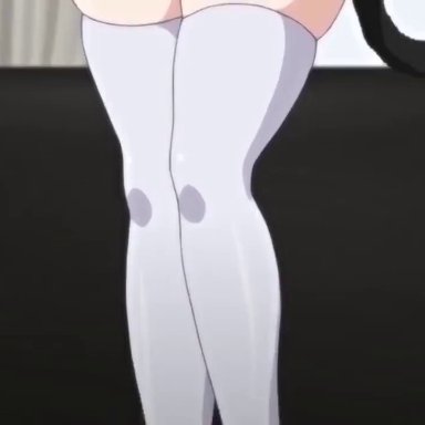 animated, big breasts, cat ears, cat tail, lactating, lactation, maid, maid uniform, milking, pregnant, sound, tagme, video