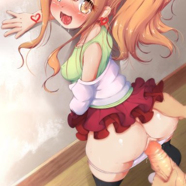 anus, ass, ass grab, censored, erect nipples, eromanga-sensei, ether core, jinno megumi, pantsu, panty pull, penis, pussy, pussy juice, shimapan, skirt lift