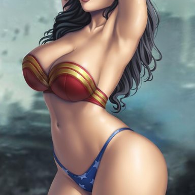 1girls, big breasts, black hair, dc, dc comics, demi god, diana prince, female, female focus, female only, flowerxl, high resolution, highres, long hair, superheroine