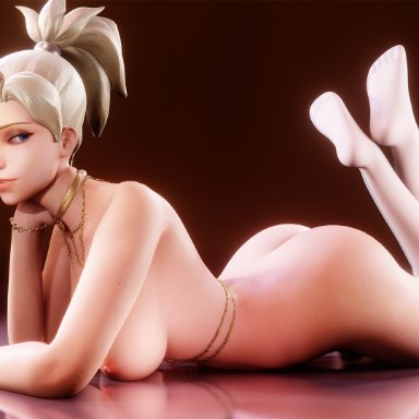 1girls, 3d, ass, blender, breasts, hot, jul3dnsfw, mercy, naked, nsfw, nude, overwatch, pussy, sexy