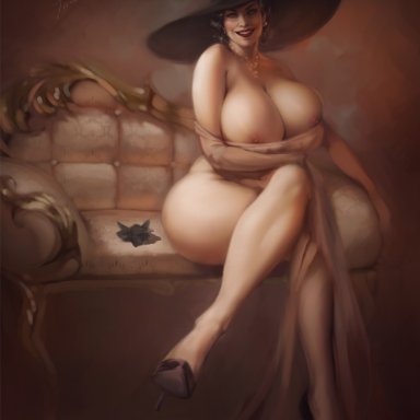 alcina dimitrescu, big breasts, breasts, busty, capcom, female, female focus, female only, large breasts, resident evil, resident evil 8: village, solo, tixnen