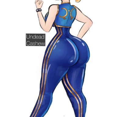 ass, ass focus, bare arms, bare shoulders, big ass, big breasts, big butt, brown eyes, brown hair, chun-li, fortnite, large ass, large breasts, short hair, sketch