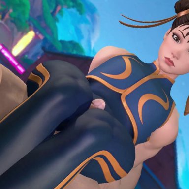 1girls, 3d, animated, asian, asian female, capcom, chun-li, clothed, clothed sex, clothing, double bun, female, jinouga97, male, street fighter