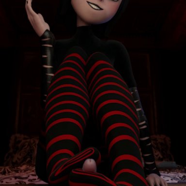 animated, black hair, blender, blendersender, blue eyes, clothed, cum, footjob, goth, hotel transylvania, mavis dracula, no sound, socks, tagme, video