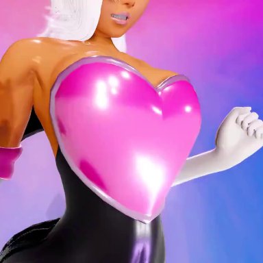 1girls, 3d, animated, bare shoulders, big breasts, bouncing breasts, breast expansion, breast growth, breasts, breasts between arms, bursting breasts, cleavage, gem, heartbeat, honey select