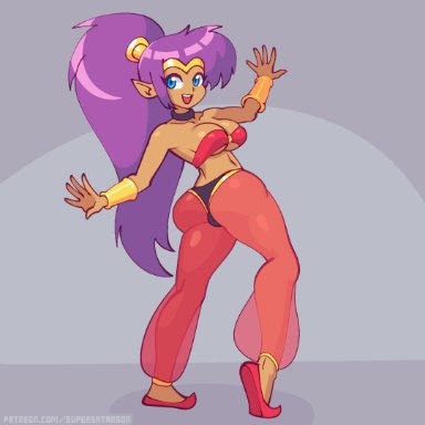 1girls, animated, ass, big ass, big breasts, bouncing breasts, breasts, female, female only, large breasts, shantae, shantae (character), solo, supersatanson