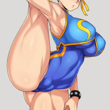 1girls, ass, big ass, big breasts, breasts, chun-li, female, female only, jmg, one leg up, street fighter