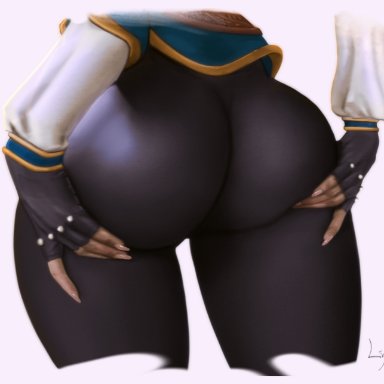 1girls, ass, big butt, breath of the wild, grabbing ass, grabbing own ass, leggings, lirimaer art, nintendo, princess zelda, the legend of zelda, thick ass, thick thighs, thighs, yoga pants