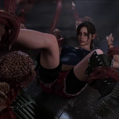 animated, claire redfield, feet, feet licking, foot fetish, foot focus, foot lick, monster, mp4, NecDaz 3D, necdaz91, resident evil, sound, video