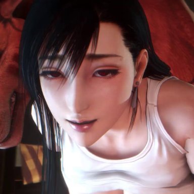 1boy, 1girl, 1girls, 3d, all fours, ambrosine92, animated, big breasts, black hair, breasts, canine, doggy style, doggystyle, female, final fantasy