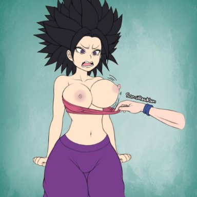 caulifla, dragon ball, dragon ball super, dragon ball z, female saiyan, goku, harshitkumar1000, recolor, saiyan, samiruukun, son goku, wristband