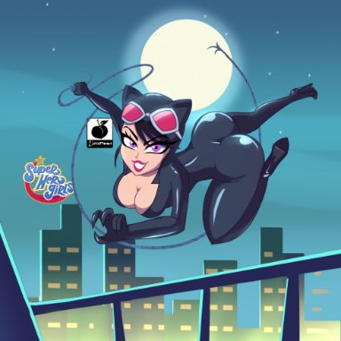 1girls, artist name, ass, batman (series), breasts, bubble ass, bubble butt, busty, catwoman, cleavage, clothing, dc, dc comics, dc super hero girls, female