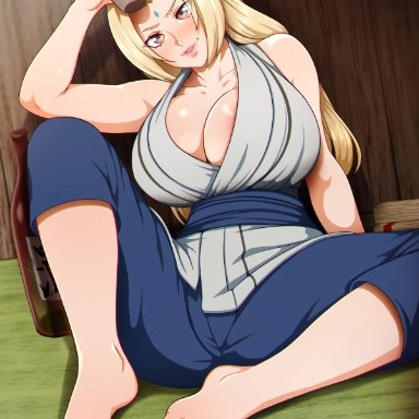 big breasts, female, female focus, female only, long hair, naruto, neocoill, solo, solo female, solo focus, tsunade