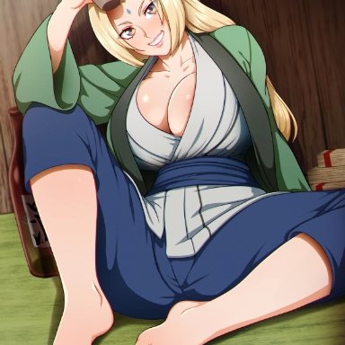 big breasts, female, female focus, female only, long hair, naruto, neocoill, solo, solo female, solo focus, tsunade