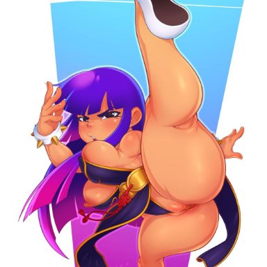 1girls, areolae, ass, big breasts, breasts, captainjerkpants, female, female only, glitch techs, huge ass, large breasts, miko kubota, solo, spread legs, thick thighs