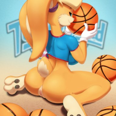 looney tunes, space jam, lola bunny, don ko, 1girls, anthro, ass, big ass, female, female only, furry, pussy, solo